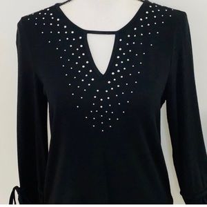 Adrianna Papell Women’s Large Black Blouse